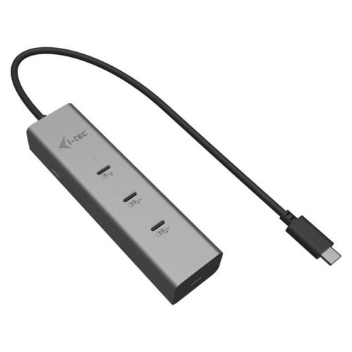 i-Tec - Concentrateur (hub) - métal, vidéo 8K, 85W - 1 x USB-C 3.2 Gen 1 + 1 x USB-C 3.2 Gen 1 (distribution d'alimentation) + 3 x USB-C 3.2 Gen 2 - de bureau