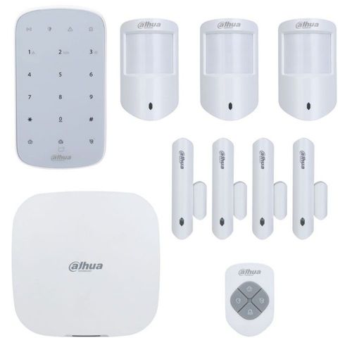 Kit alarme sans fil WIFI, 3G, 4G et GPRS 150 zones 868Ghz - DAHUA - 10 pièces