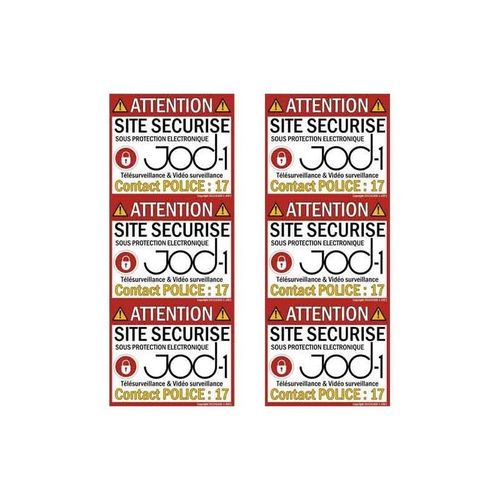 Autocollants alarme x12