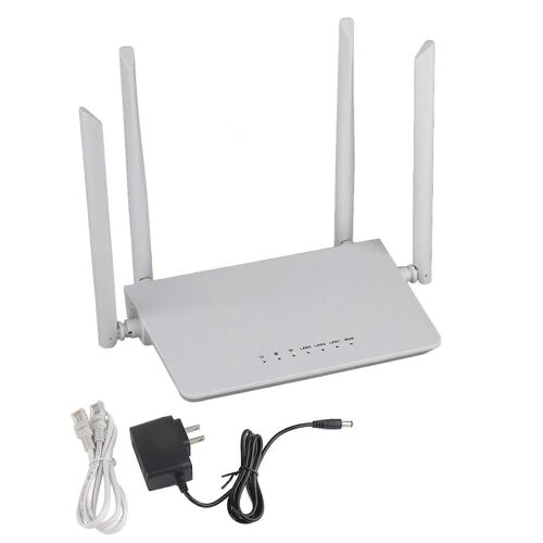 Routeur WiFi sans fil 4 antennes Smart 300M routeur mural à grande vitesse pour la maison US Plug 100 à 240 V Routeur d'antenne quadruple blanc à travers le mur
