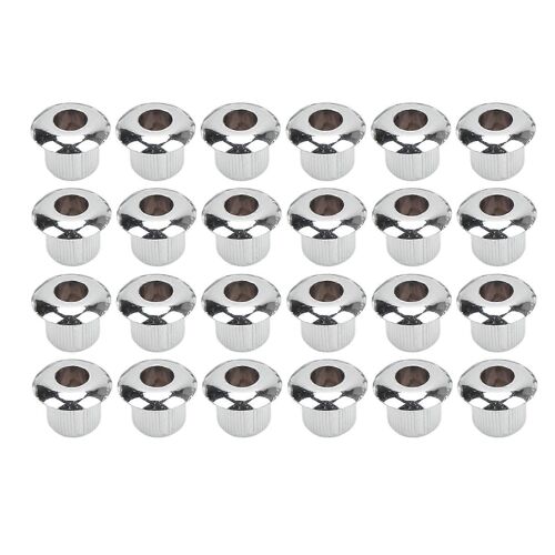 24pcs Guitare Corde Bouton Viroles 10mm Haute Performance Matière Plastique Semi Fermé Design Pièces De Guitare