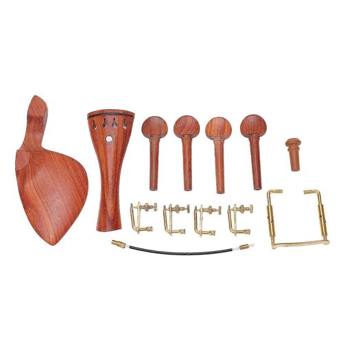 Violon Mentonnière Complet Professionnel Jujube Bois Violon Joue Repose Avec Chevilles Queue Tige Corde Corde Vis