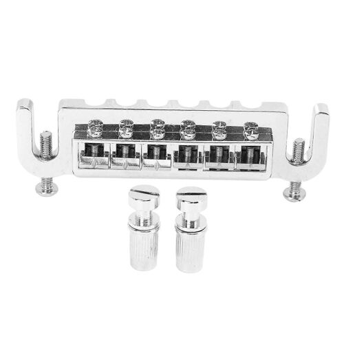 Guitare Roller Pont Corde Haute Stabilité Robuste Métal Argent Guitare Électrique Rouleau Selle Pont