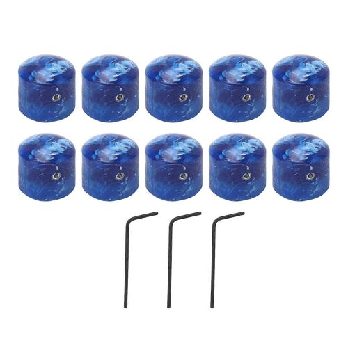 Volume Tone Dôme Boutons Contrôle En Plastique Guitare Électrique Basses Pièces Accessoires Avec Clé Hexagonale Gd84 Bleu