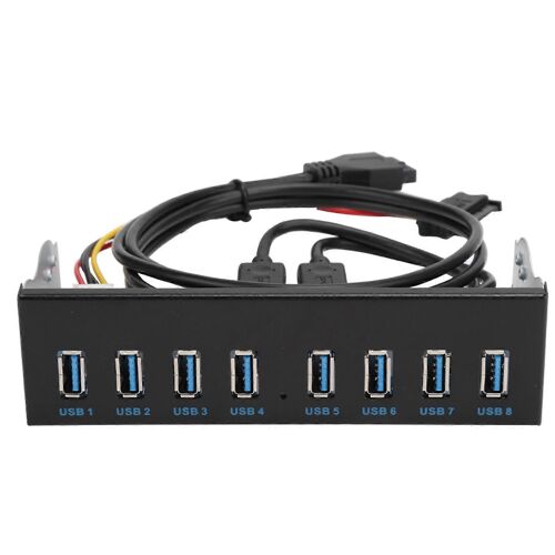 USB3.0 19PIN 8 Ports Hub Lecteur Optique Extension Panneau Avant Adaptateur pour PC Ordinateur
