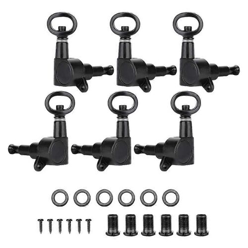 Poignée Creusechevilles De Verrouillage Mécaniques Pour L'acoustique ? Électrique? Guitare (Noir 3l3r)