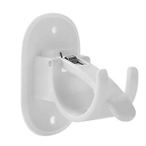Supports de tringle à rideaux sans perçage ¿ Supports ABS et métal durables pour une installation facile ¿ Blanc, design moderne, lot de 2