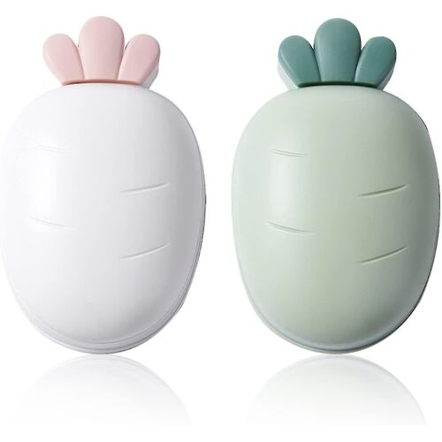 Ensemble de porte-savons Smallbee en forme de carotte : 2 porte-savons mignons et fonctionnels avec trou de drainage, parfaits pour la maison et les voyages.