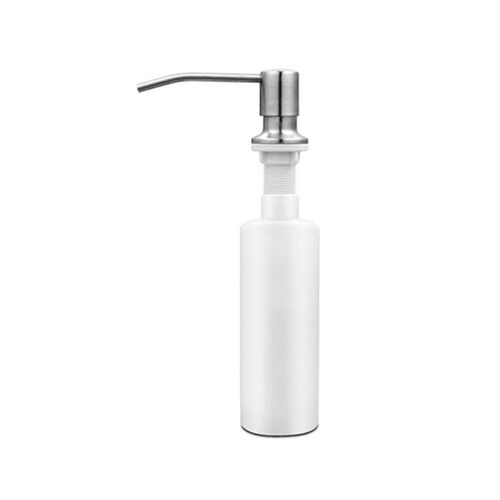 Distributeur de savon élégant en acier inoxydable de 300 ml pour cuisine et salle de bain - Remplissage facile par le haut et conception durable