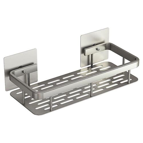 Étagère de salle de bain élégante à une seule couche - Support de rangement durable et antirouille pour les fournitures et les essentiels de douche