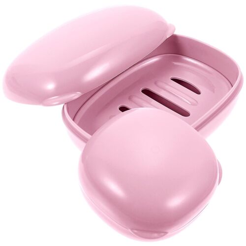 Lot de 2 porte-savons roses élégants ¿ Porte-savon de salle de bain durable, facile à nettoyer, plateau polyvalent pour un usage domestique