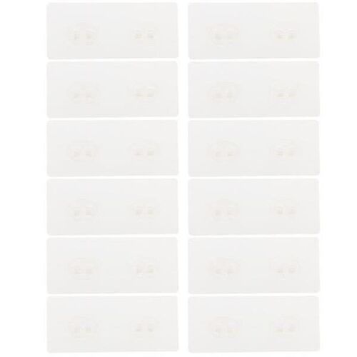 Lot De 12 Crochets Muraux Adhésifs Transparents ¿ Robustes Et Faciles À Installer Pour Rangement De Douche, Cuisine Et Salle De Bain 