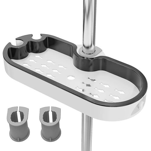 Étagère de douche sans perçage ¿ Support de salle de bain facile à installer avec crochets, étanche et résistant à la moisissure, grande capacité de charge