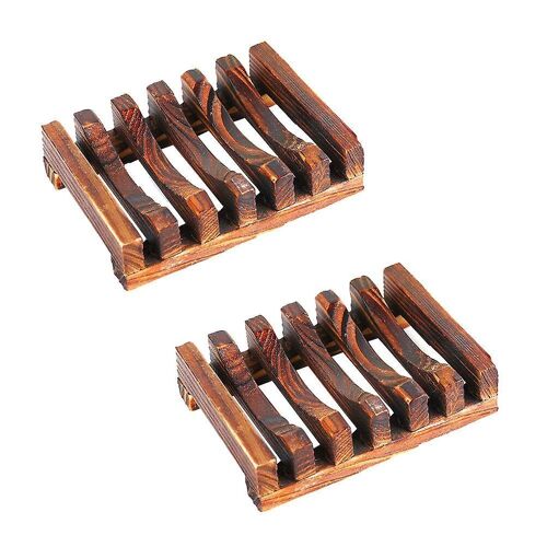 Porte-savon en bambou de qualité supérieure avec égouttoir ¿ Anticorrosion, résistant à l'humidité et élégant pour salle de bain et cuisine
