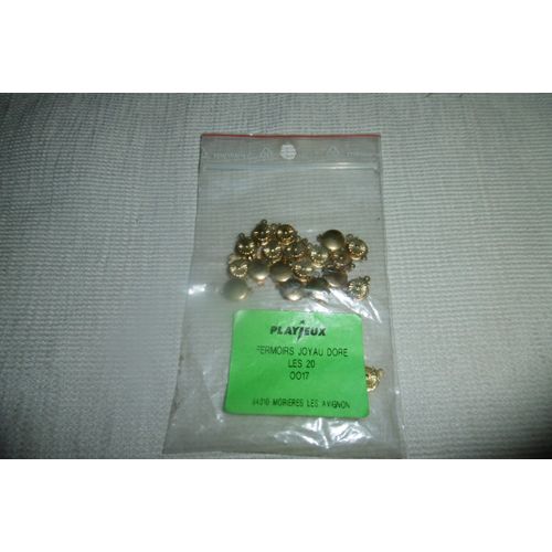 Playjeux Fermoirs Joyaux Doré Sachet De 20 Ref. 0017