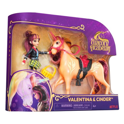 L'ECOLE DES LICORNES COFFRET LICORNE ET POUPEE CINDER ET VALENTINA Unicorn Academy