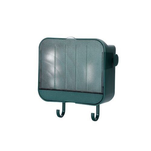 Porte-savon mural robuste avec double couche et crochets ¿ Conception de drainage innovante pour cuisine et salle de bain
