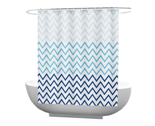 Rideau de douche élégant en polyester imperméable à motif floral - Durable, séchage rapide, installation facile avec crochets