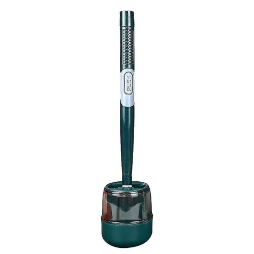 Brosse WC rechargeable avec support et distributeur de savon ¿ Outil de nettoyage efficace pour une salle de bain hygiénique ¿ Vert
