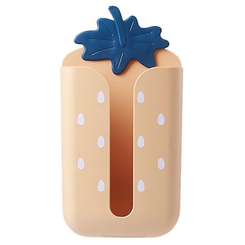 Boîte de rangement murale pour mouchoirs ¿ Porte-serviettes sans perforation, élégant récipient en ABS pour la maison et le bureau, jaune