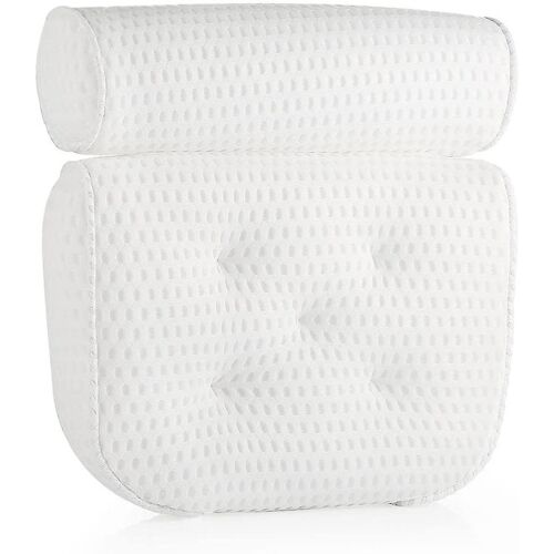 Oreiller De Bain Luxueux En Maille 4d Avec Ventouses - Oreiller Cervical Doux, Offrant Un Bon Maintien Et À Séchage Rapide Pour Une Relaxation Ultime 
