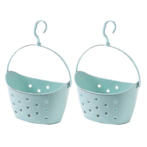 Lot de 2 paniers de rangement suspendus pour salle de bain et cuisine - Organisez éponges, savons et serviettes - Design compact