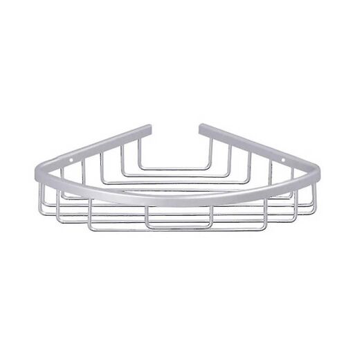 Étagère de douche murale triangulaire en aluminium ¿ Étagère de rangement élégante pour salle de bain et cuisine ¿ Durable et peu encombrante