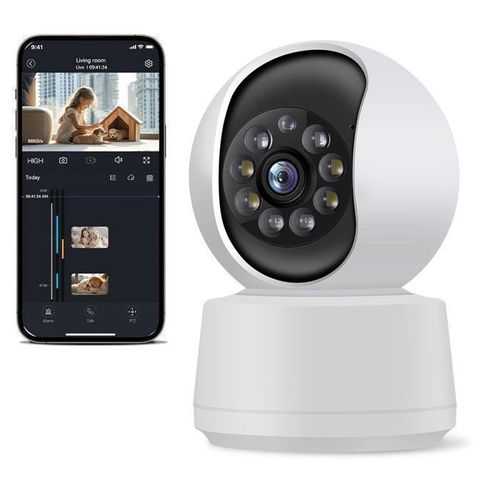 Caméra de Surveillance WiFi Intérieure 360° 2MP – Vision Nocturne, Détection de Personne, Suivi Automatique et Alerte Instantanée