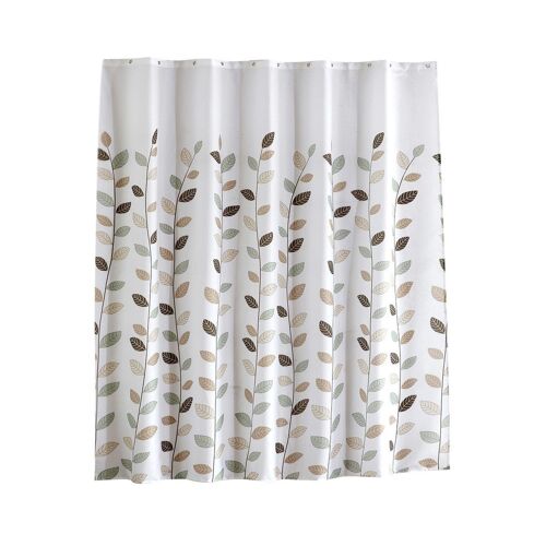 Rideau de douche élégant en polyester imperméable à motif floral - Séchage rapide, durable, facile à installer, intimité renforcée