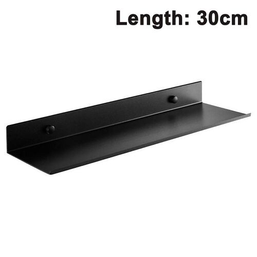 Étagère murale en aluminium de 30 cm ¿ Résistante à la rouille, design moderne, forte capacité de charge, idéale pour la salle de bain et le salon