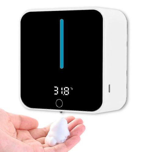 Distributeur automatique de savon moussant sans contact - Fixation murale, haute sensibilité, durable, idéal pour la maison et les espaces publics