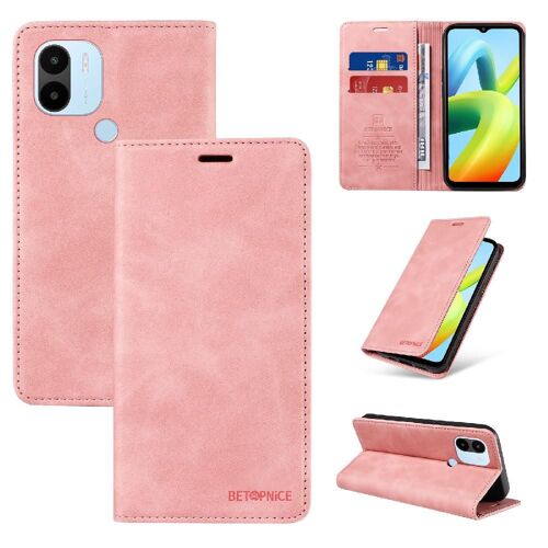 Étui Pour Xiaomi Poco C50 Protecteur Cuir Pu Magnétique Portefeuille Folio - Couleur Rose