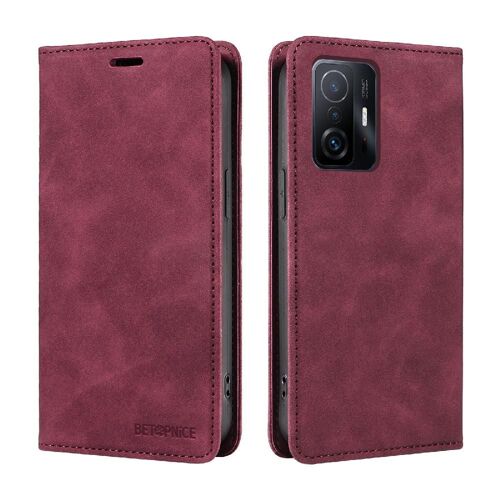 Étui Pour Xiaomi Poco F5 Magnétique Portefeuille Folio Cuir Pu Protecteur - Rouge