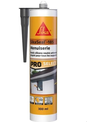 SIKA Mastic silicone Menuiserie SikaSeal 185 Anthracite 300 ml