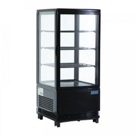 Vitrine positive ventilée 68 Litres 4 niveaux, en ABS noir, 180 W, 220 V - MONO