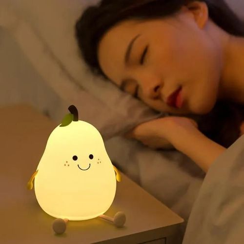 Par - Veilleuse Led En Silicone De Dessin Animé Veilleuse Créative En Forme De Poire Veilleuse En Puericulture Veilleuse