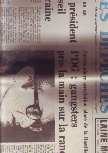 Journal Les Depeches Grand Regional Du Centre Est 7/01/1976