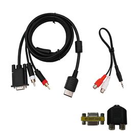 Câble Adaptateur Rca 3,5 Mm À 2 Mâles Pour Câble Sega Dreamcast Vga Plaqué Or