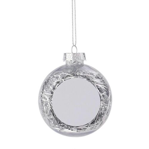 Sublimation blanc Boule de Noël Fête Maison Cour Décorations Nouvel An Pendentifs