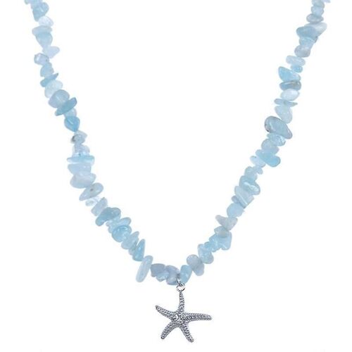 Hyperbole Starfish Collier Hommes Femmes Couple Bijoux Chaîne En Pierre Naturelle