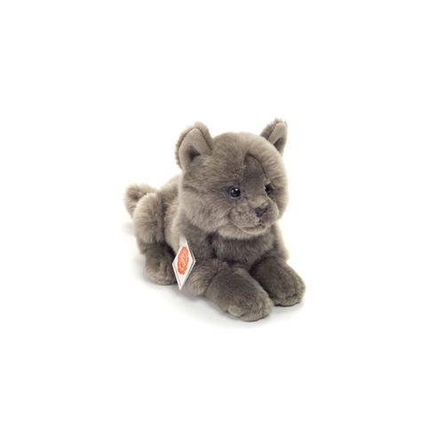 Hermann Teddy Stofftier Kartäuserkatze Liegend 20 Cm