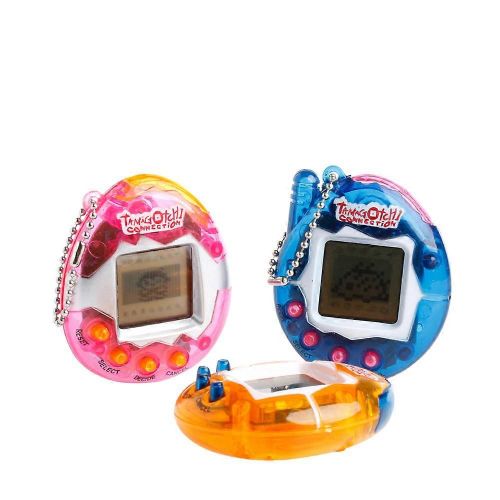 Electronic Pet Game Machine Transparent Round Shape Virtual Pet Puzzle Game