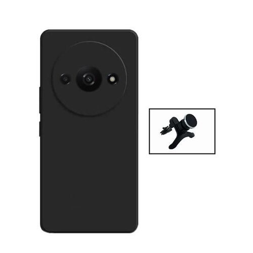 Kit SuppOrt Magnétique RenfOrcé + Étui de Silicone Liquide Phonecare pour Xiaomi Redmi A3 - Noir