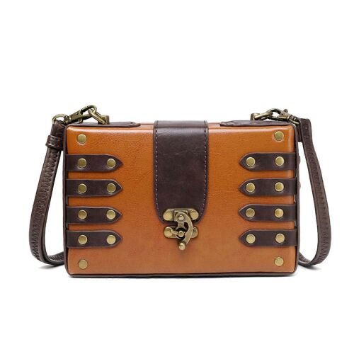 Sac messager en cuir PU gothique rétro bandoulière sacs à bandoulière cartable sac d¿école pour femmes filles