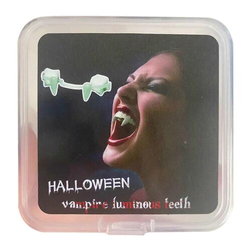 Glowing pour Vampire Teeth Halloween Glow in The Dark pour Vampire Fang Luminous T