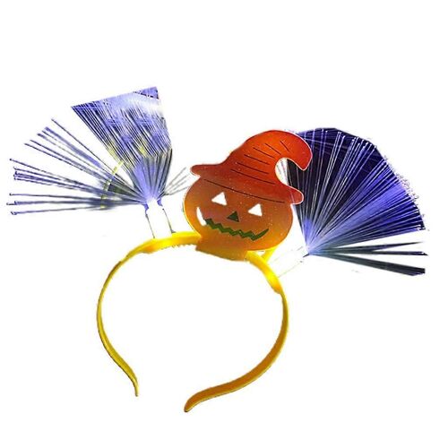 Halloween Glowing Hairband Citrouille Chauve-souris Bandeau Nouveauté Lumineux Hair Hoop