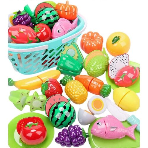 1set Toddler Role-Play Jouet Ustensiles Fruits Modèle Légumes Jouet Pour Couper