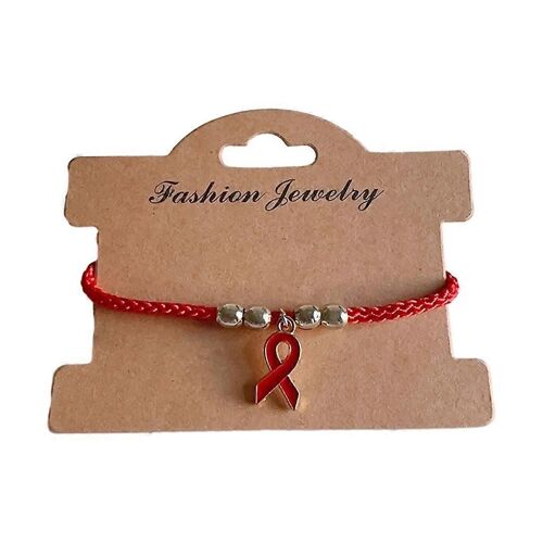Ruban Rouge Breloque Bracelet Simple Bracelets En Corde Tressée Pour Hommes, Femmes