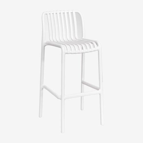 Tabouret haut empilable Wendell Blanc Gardenia ?77 cm