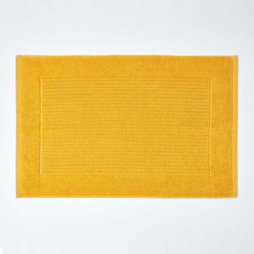 Tapis de Bain Uni 100% Coton Ocre